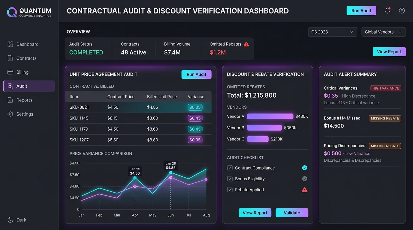 Auditoría de Precios Pactados y Descuentos