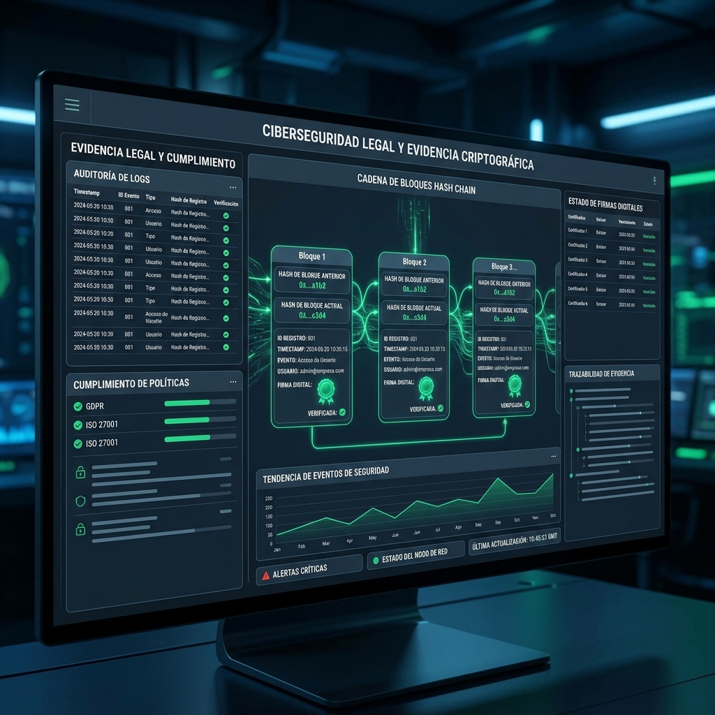 Ciberseguridad legal y evidencia criptográfica