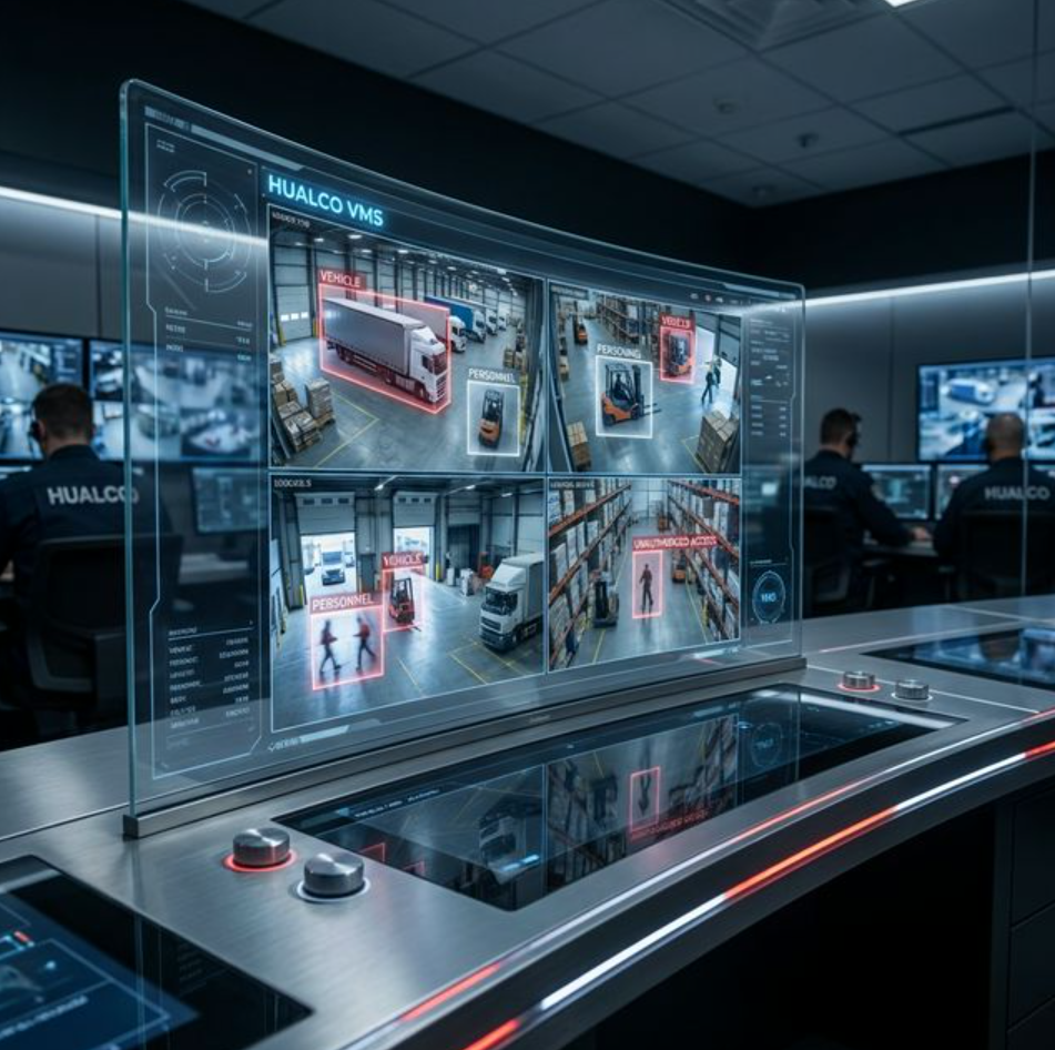 Sistema de visión cognitiva HUALCO VMS detectando seguridad y calidad