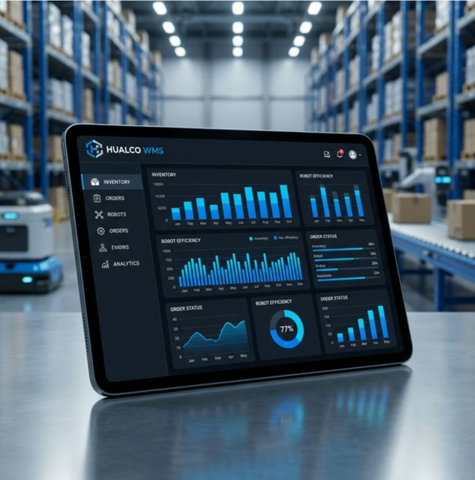 Interfaz del sistema HUALCO WMS para gestión de almacenes e inventario