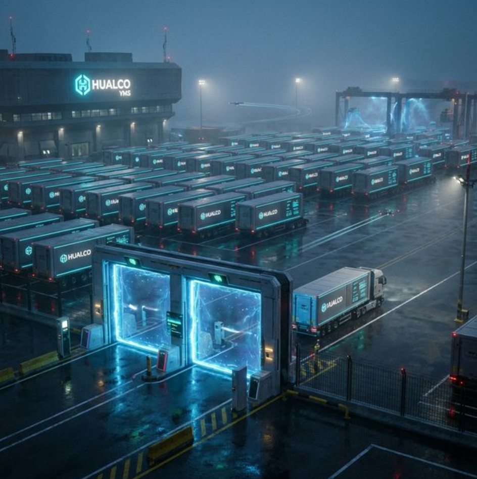 Vista del sistema HUALCO YMS para gestión y control de patios logísticos